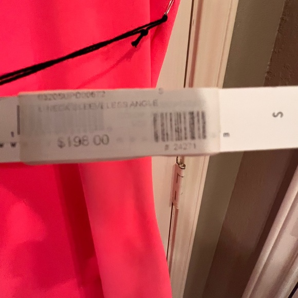 NWT Susana Monaco neon sleeveless dress with angled hem, size small - Picture 3 of 6